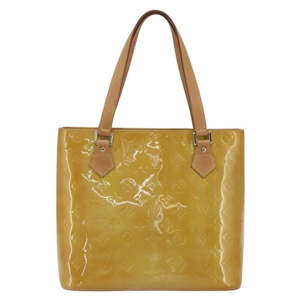 Louis Vuitton Monogram Vernis Houston Handbag Beige